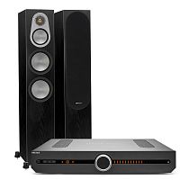 Комплект Roksan Attessa Streaming Amplifier Black + Monitor Audio Silver 300 Black Oak